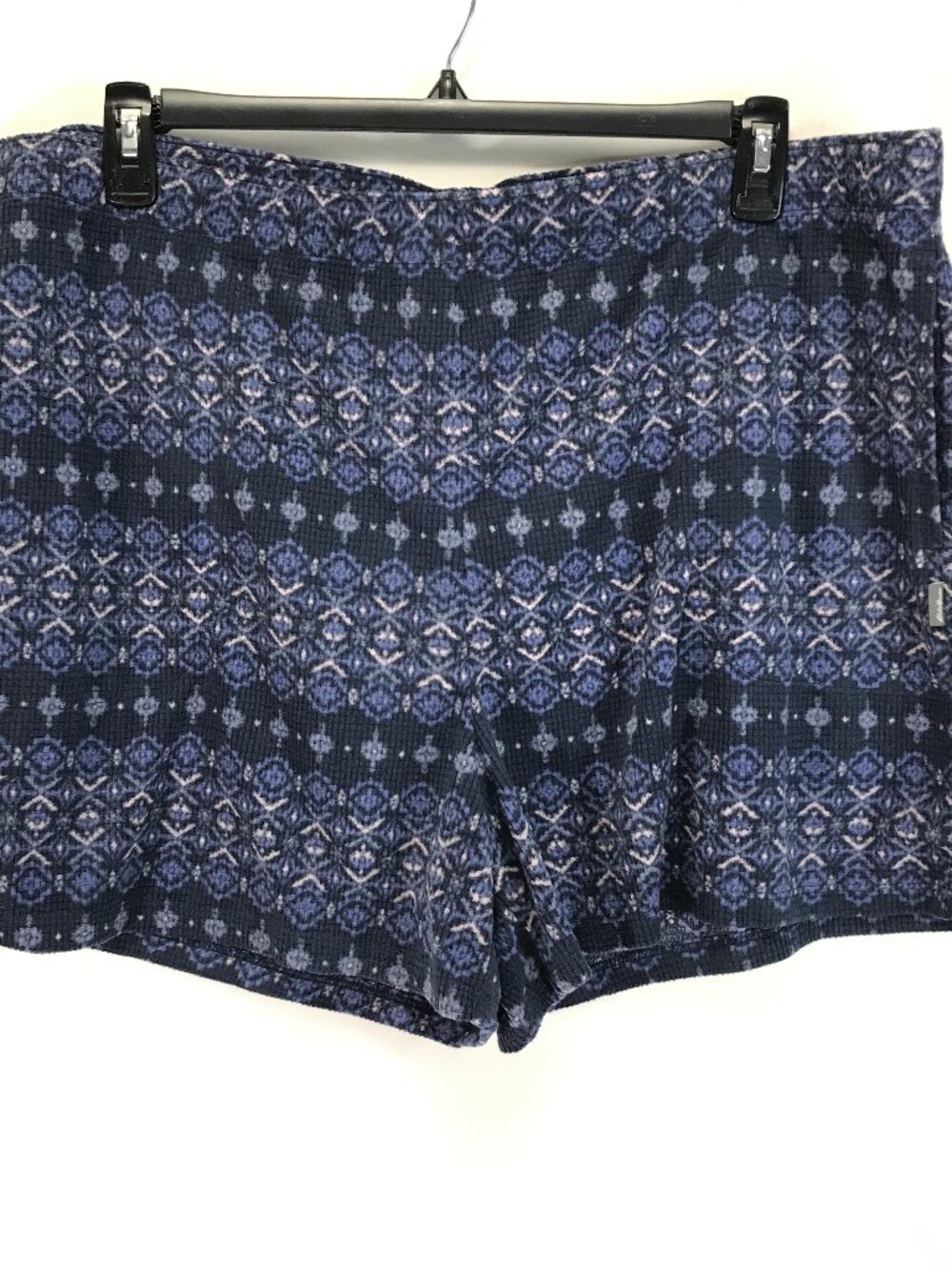 NEW Eddie Bauer Sleepwear Waffle Fleece Pajama Shorts Women's Plus XXL Blush Geo